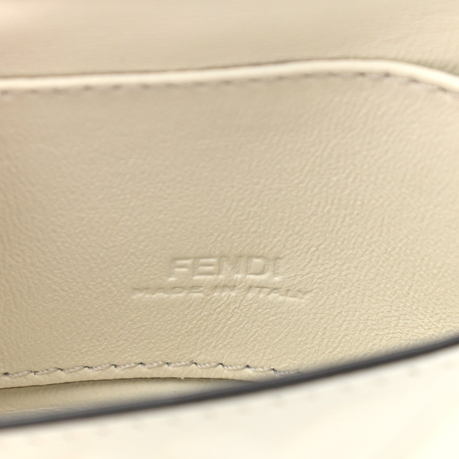 Fendi Nappa Matisse FF Embossed Nano Baguette Charm White 6 of 7