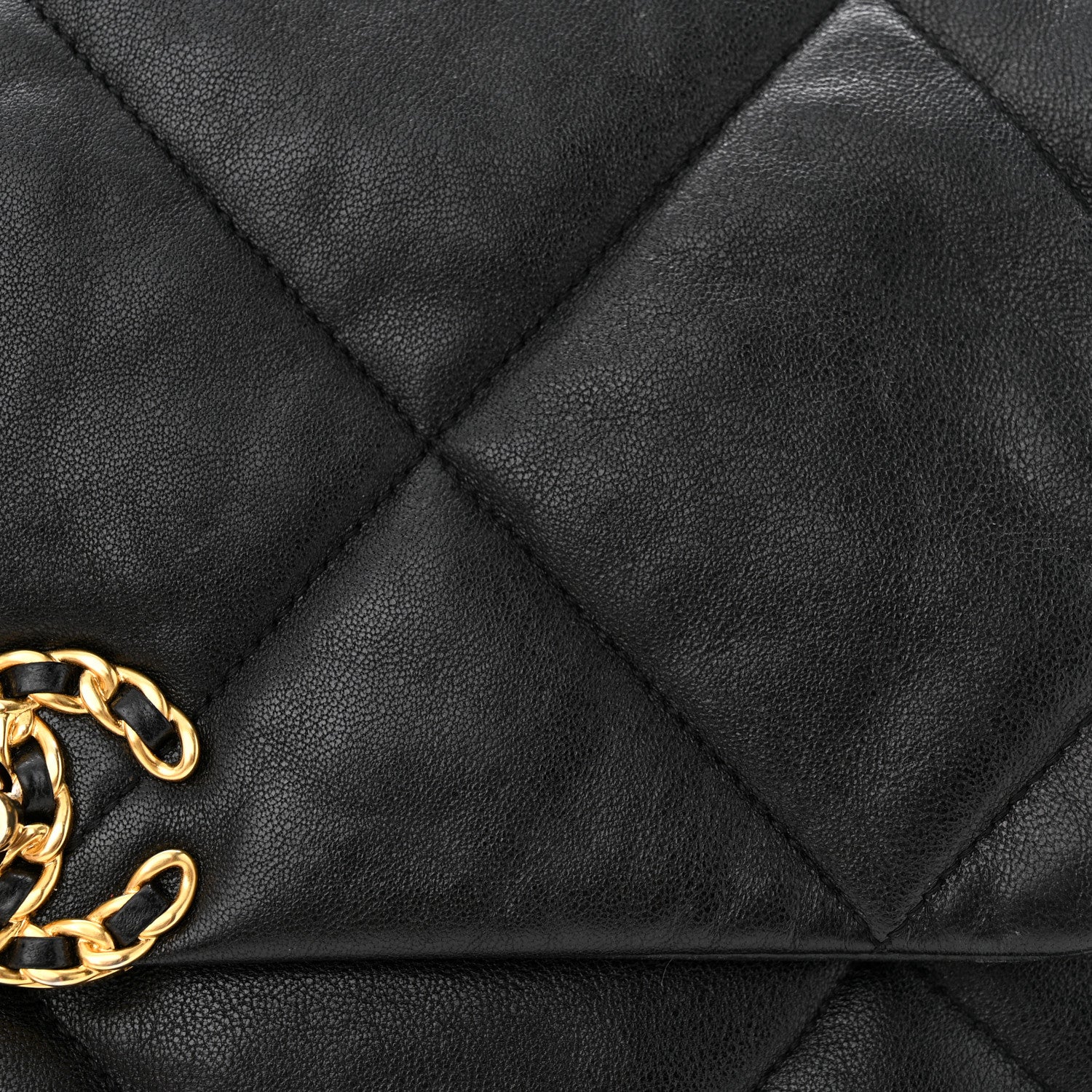 Chanel Lambskin Quilted Large Chanel 19 Flap Black 13 of 16