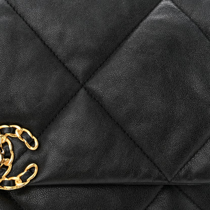 Chanel Lambskin Quilted Large Chanel 19 Flap Black 13 of 16