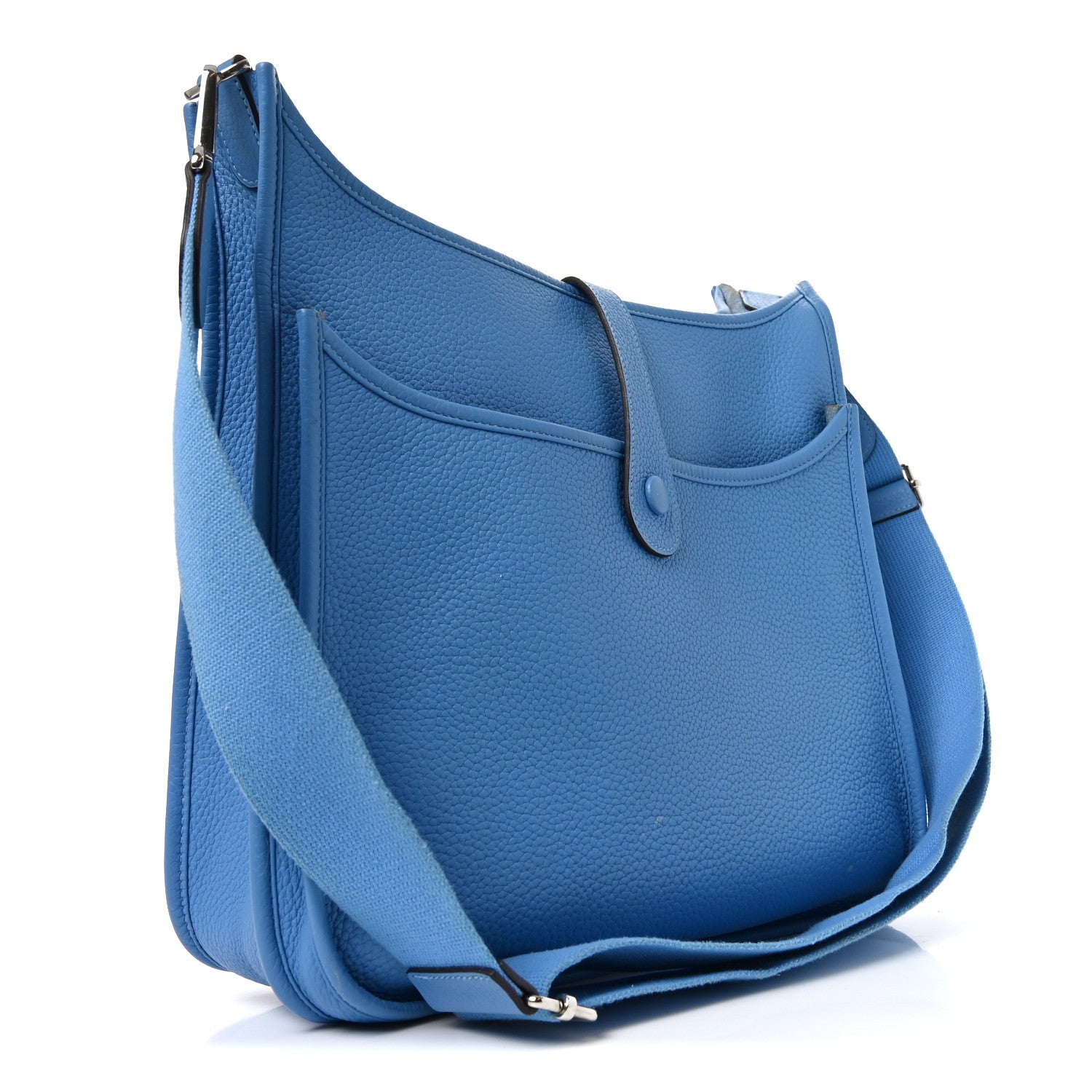 Hermes Taurillon Clemence Evelyne III GM Bleu Paradis 3 of 10