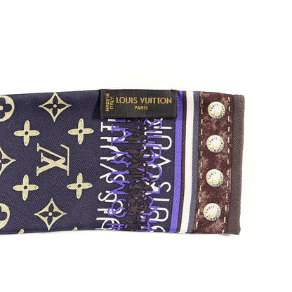 Louis Vuitton Silk Monogram Map Bandeau Purple 3 of 3