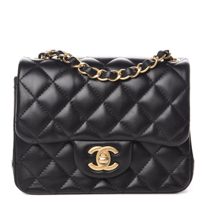 Chanel Lambskin Quilted Mini Square Flap Black 1 of 9