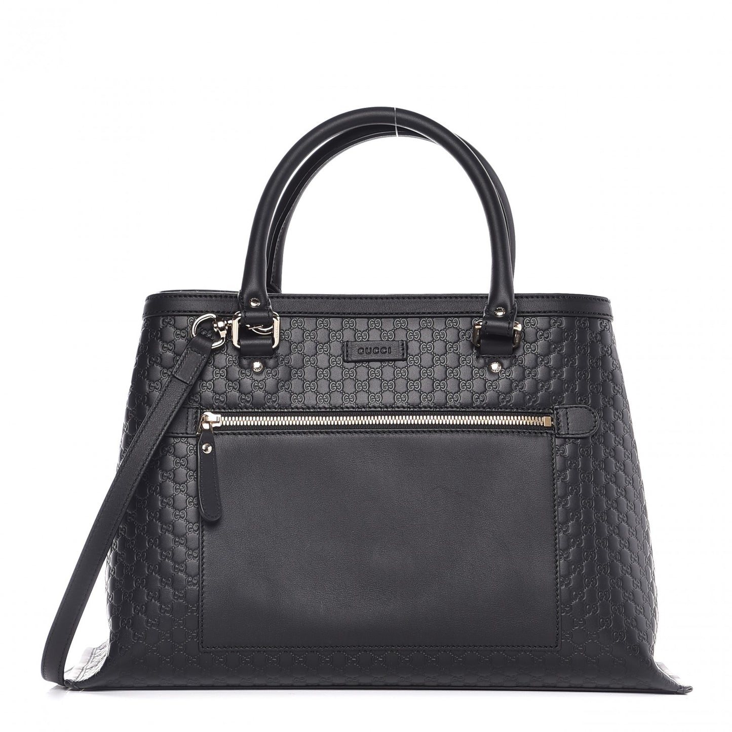 Soft Microguccissima Medium Tote Black