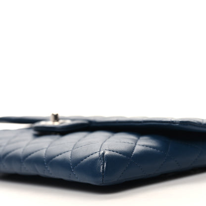 Chanel Caviar Quilted Flap Clutch Navy 10 of 11