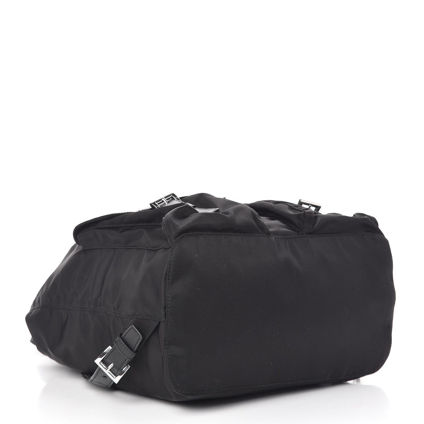 Tessuto Nylon Vela Saffiano Large Backpack Black