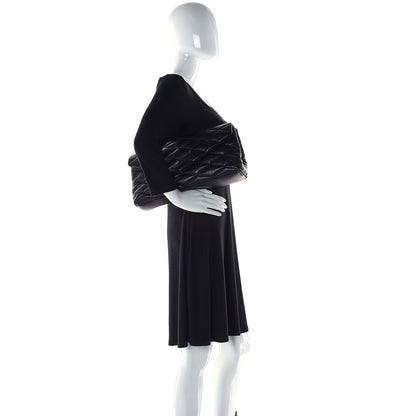 Saint Laurent Lambskin Quilted Sade Puffer Envelope Clutch Black 2 of 7