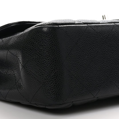 Chanel Caviar Quilted Jumbo Single Flap Black 8 of 10