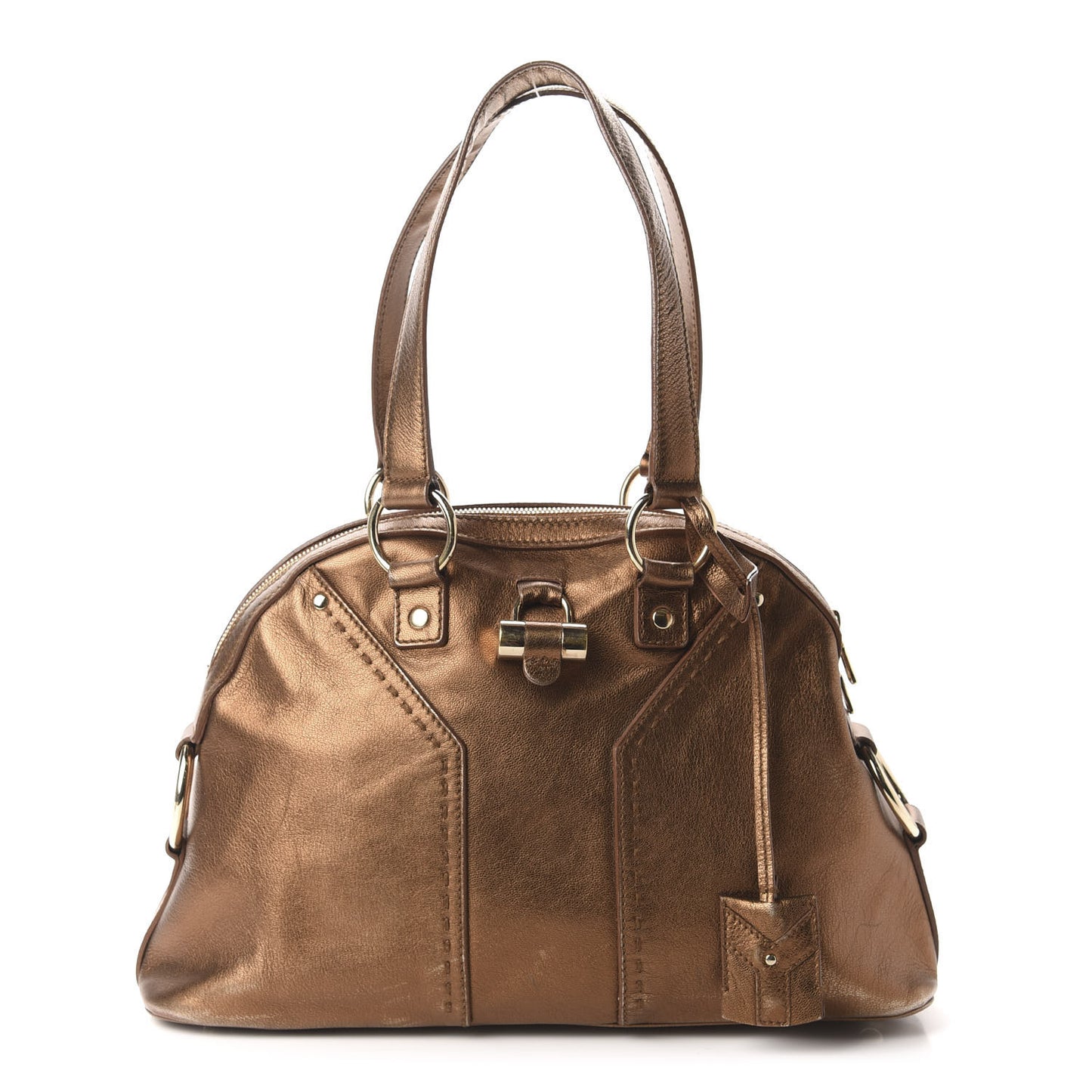 Metallic Calfskin Medium Muse Copper