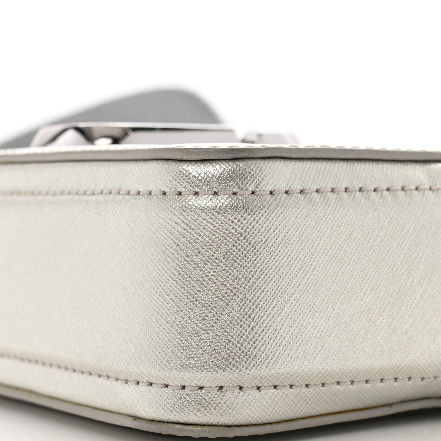 Marc Jacobs Saffiano Small Snapshot Camera Bag Silver 11 of 16