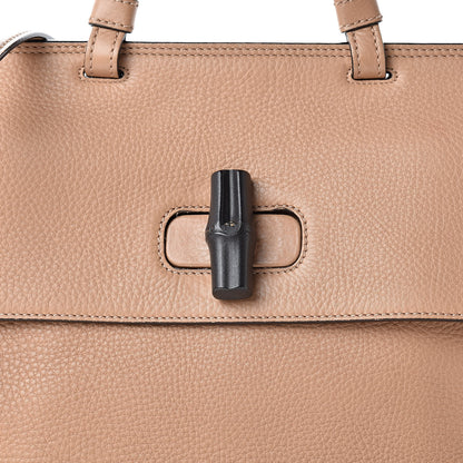 Gucci Cellarius Calfskin Medium Bamboo Daily Top Handle Bag Camelia 7 of 10