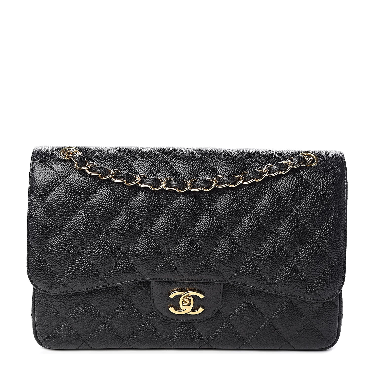 Chanel Caviar Quilted Jumbo Double Flap Black 1 of 11