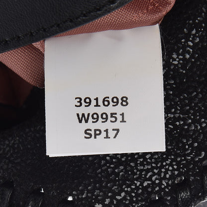 Stella McCartney Shaggy Deer Crystal Stones Heart Tiny Falabella Tote Black 8 of 9