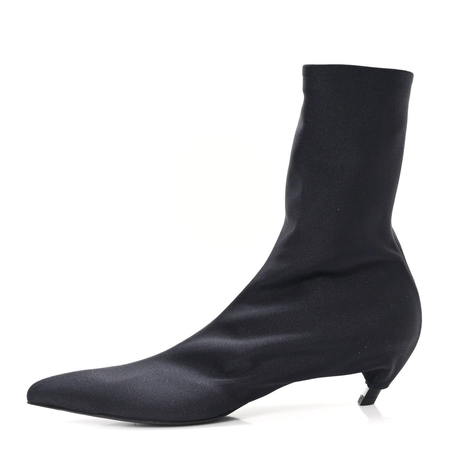 Jersey Crepe Pointed Toe Knife Booties 40 Black