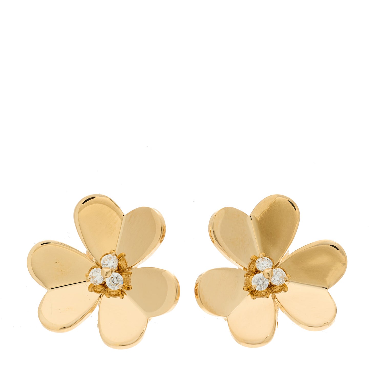 18K Yellow Gold Diamond Large Frivole Earrings