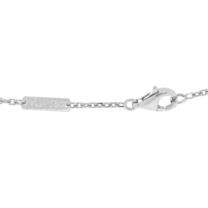 Van Cleef & Arpels 18K White Gold Mother of Pearl Diamond Butterfly Pendant Necklace 4 of 4
