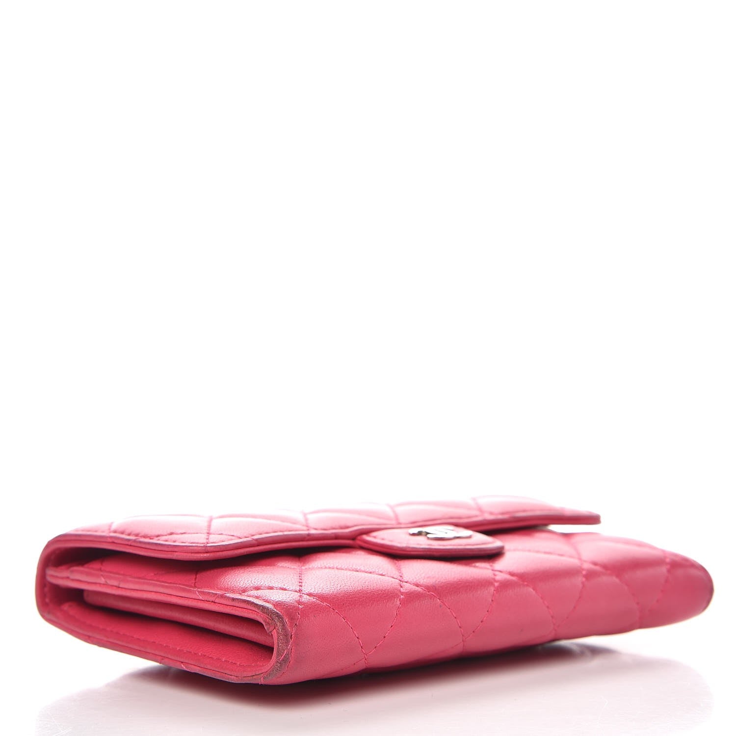 Chanel Lambskin Quilted Small Flap Wallet Pink 4 of 12