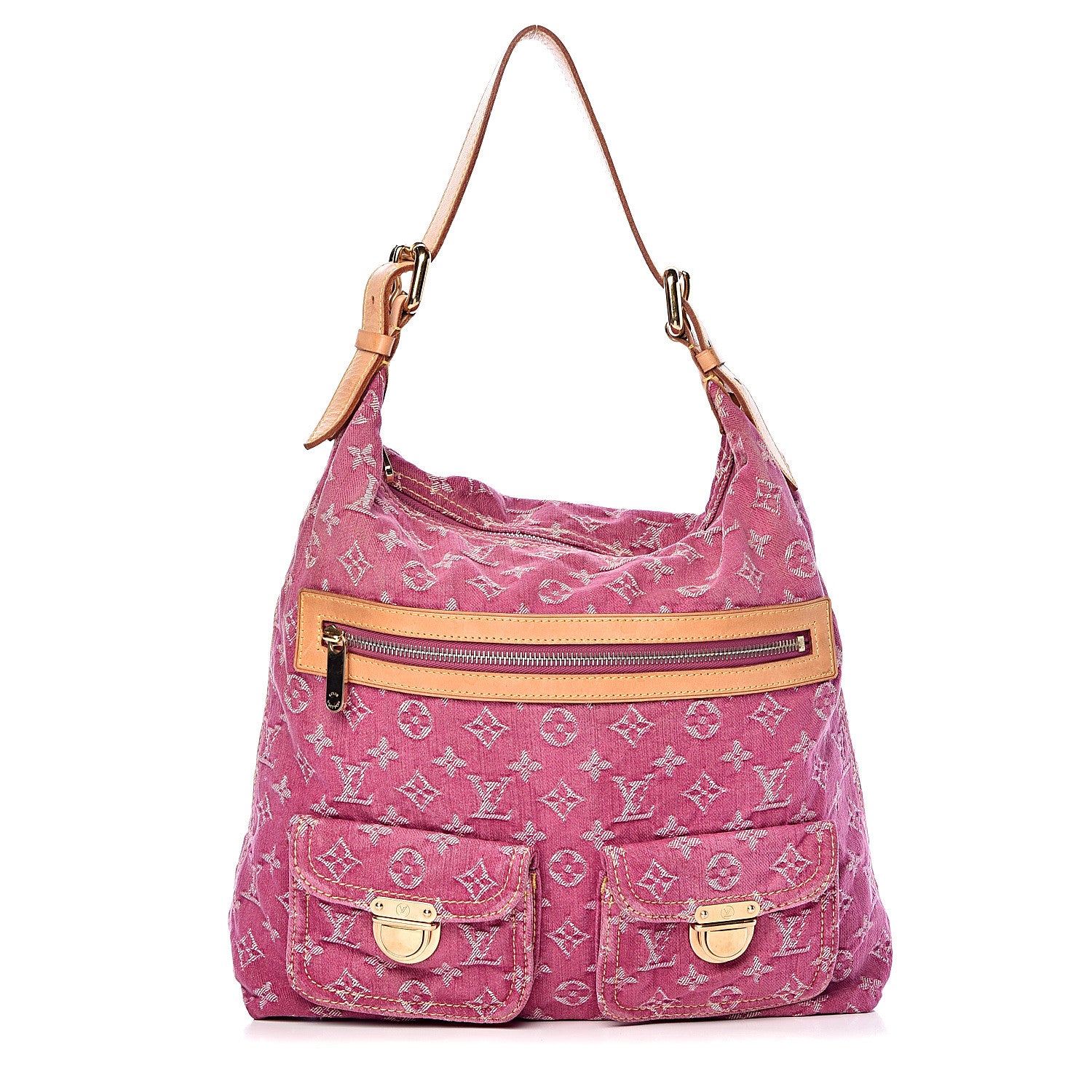 Louis Vuitton Denim Baggy GM Fuchsia 1 of 10