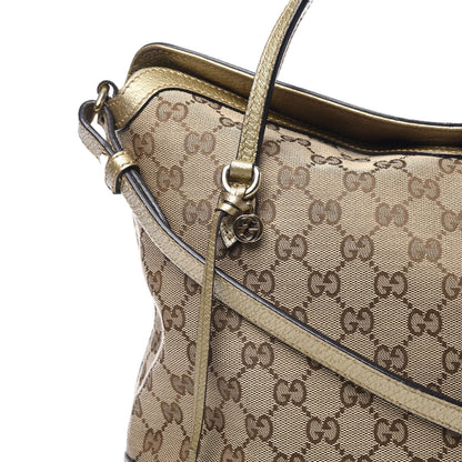 Gucci Monogram Medium Bree Foldover Tote Golden Beige 10 of 10