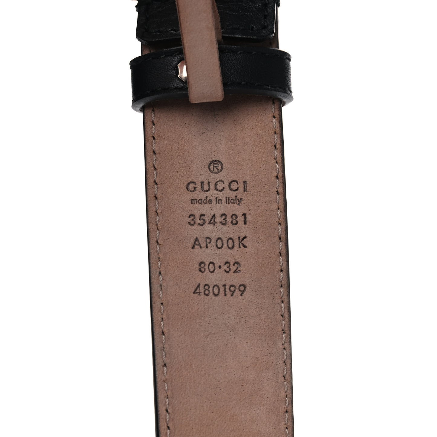 Calfskin Crystal Interlocking G Belt 80 32 Black