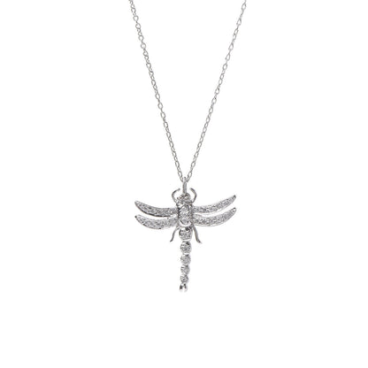 Tiffany Platinum Diamond Dragonfly Pendant Necklace 4 of 7