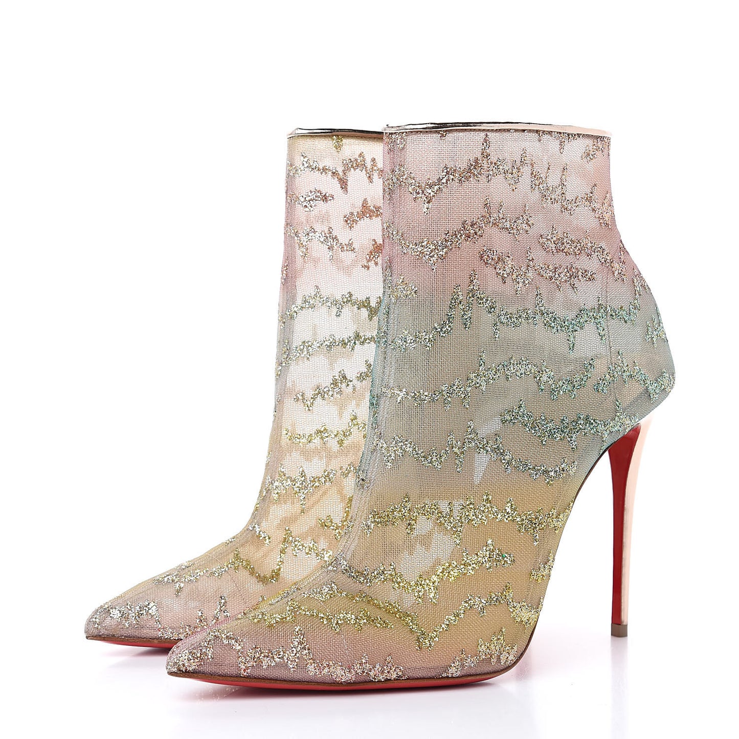 Rete Tulle Nancy Bootie 100 Ankle Boots 39.5 Multicolor Blush