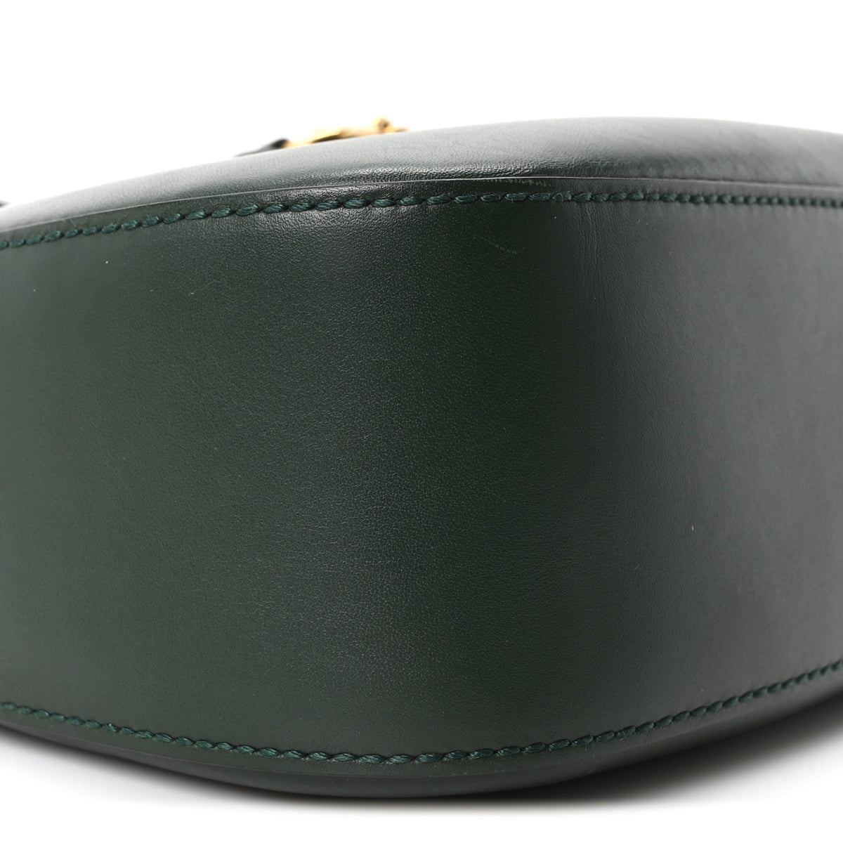 Calfskin Medium Lady Web Shoulder Bag Green