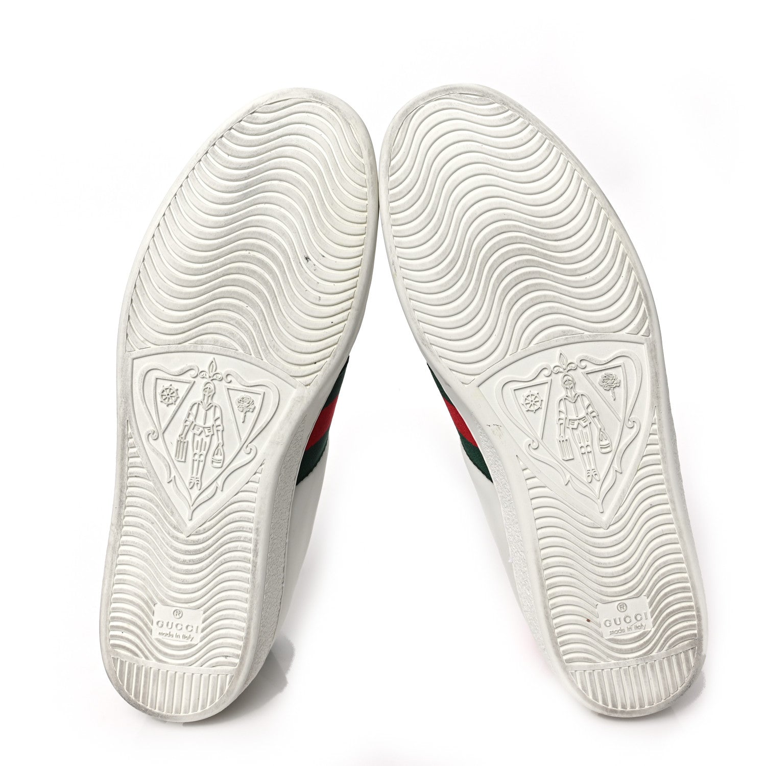 Gucci Calfskin Web Bosco Embroidered Mens Ace Sneakers 11 White Green 6 of 10