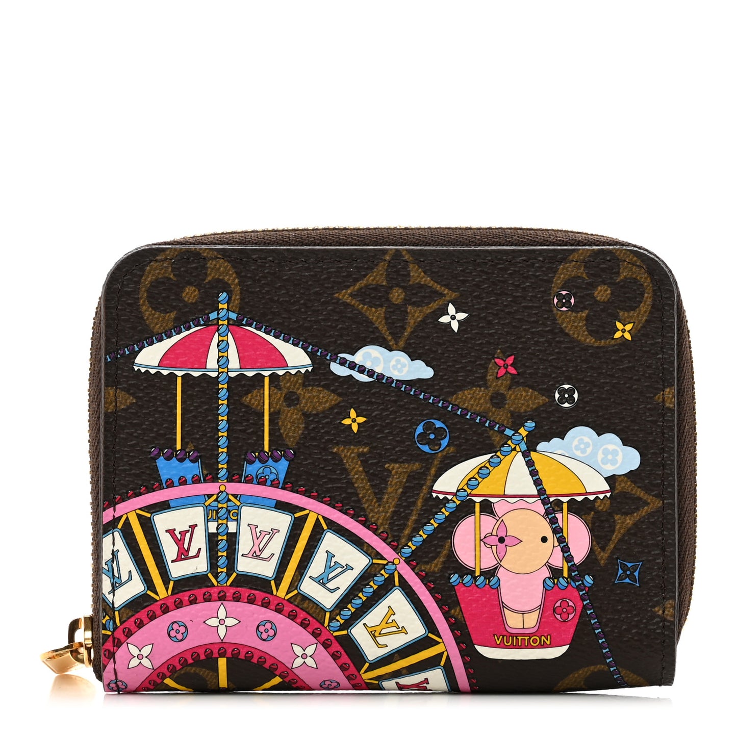 Monogram 2020 Christmas Animation Big Wheel Zippy Coin Purse Rose Ballerine