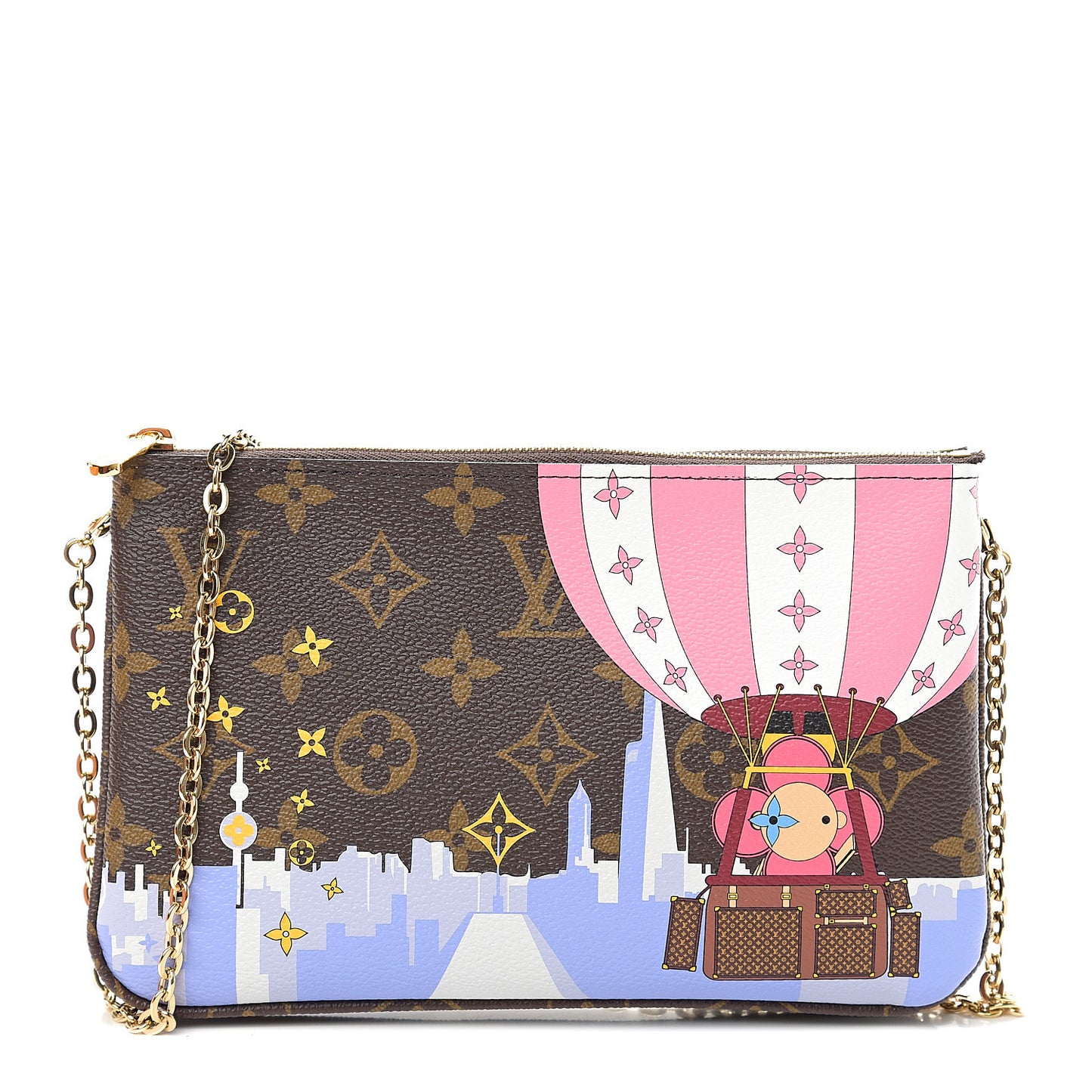Monogram 2019 Christmas Animation Double Zip Pochette