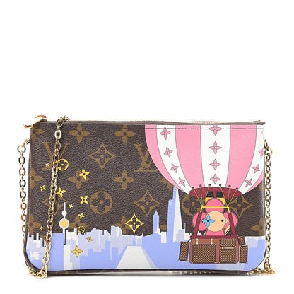 Louis Vuitton Monogram 2019 Christmas Animation Double Zip Pochette 1 of 9