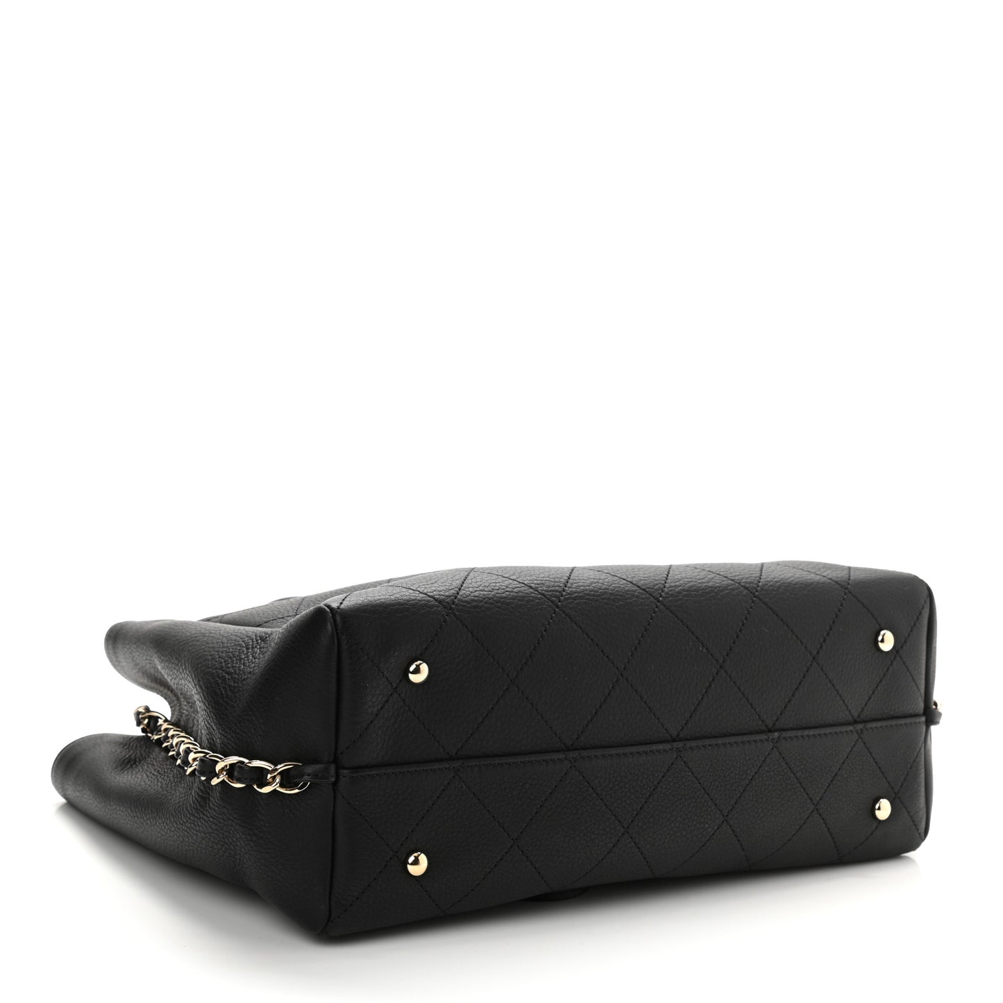 Bullskin Stitched Medium Shopping Bag Black