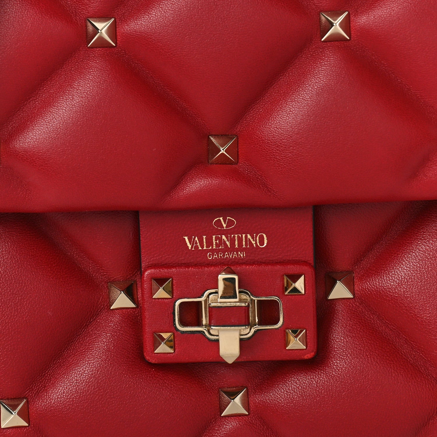 Valentino Garavani Nappa Medium Candystud Top Handle Bag Rosso Valentino 9 of 10