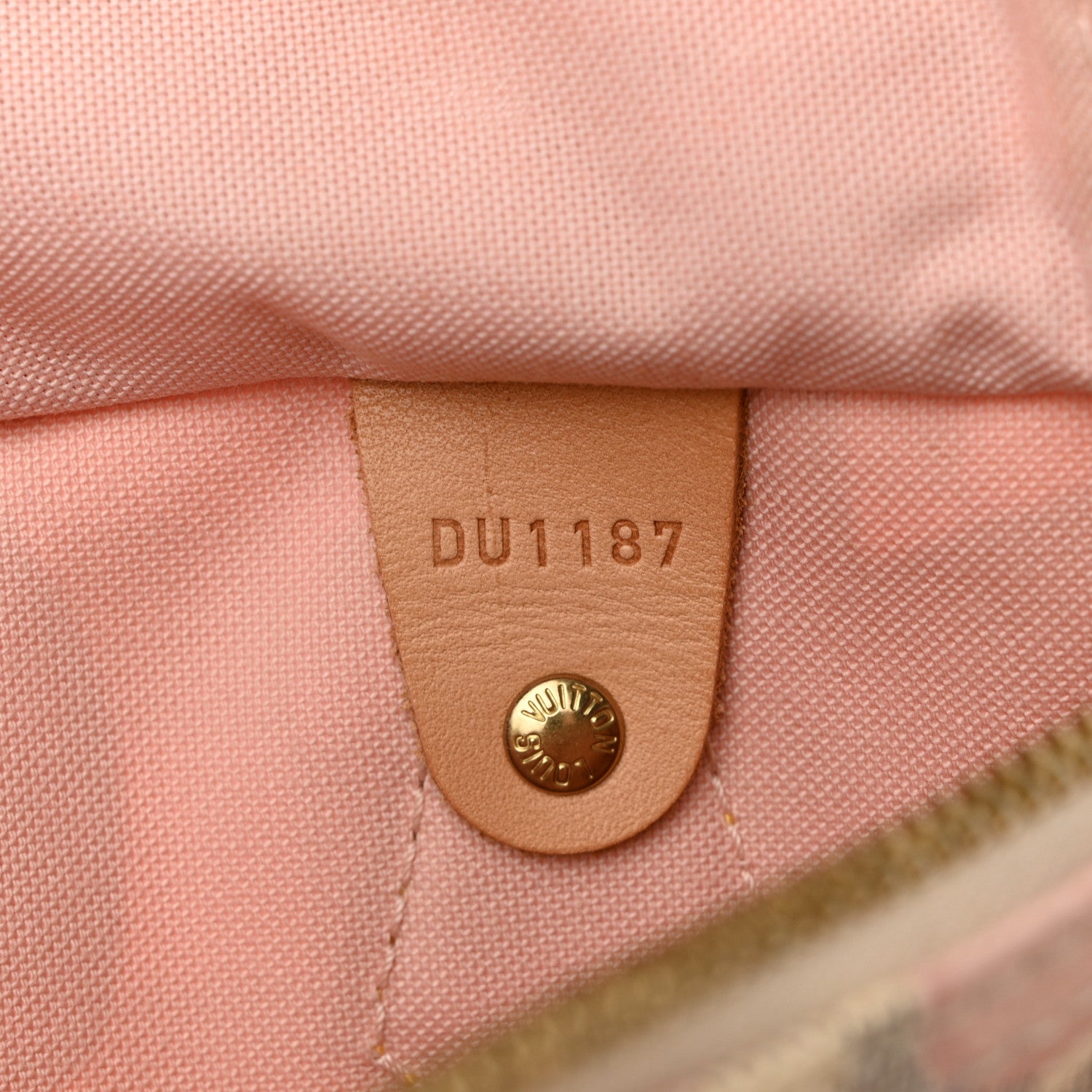 Louis Vuitton Damier Azur Tahitienne Speedy Bandouliere 30 Rose Ballerine 7 of 10
