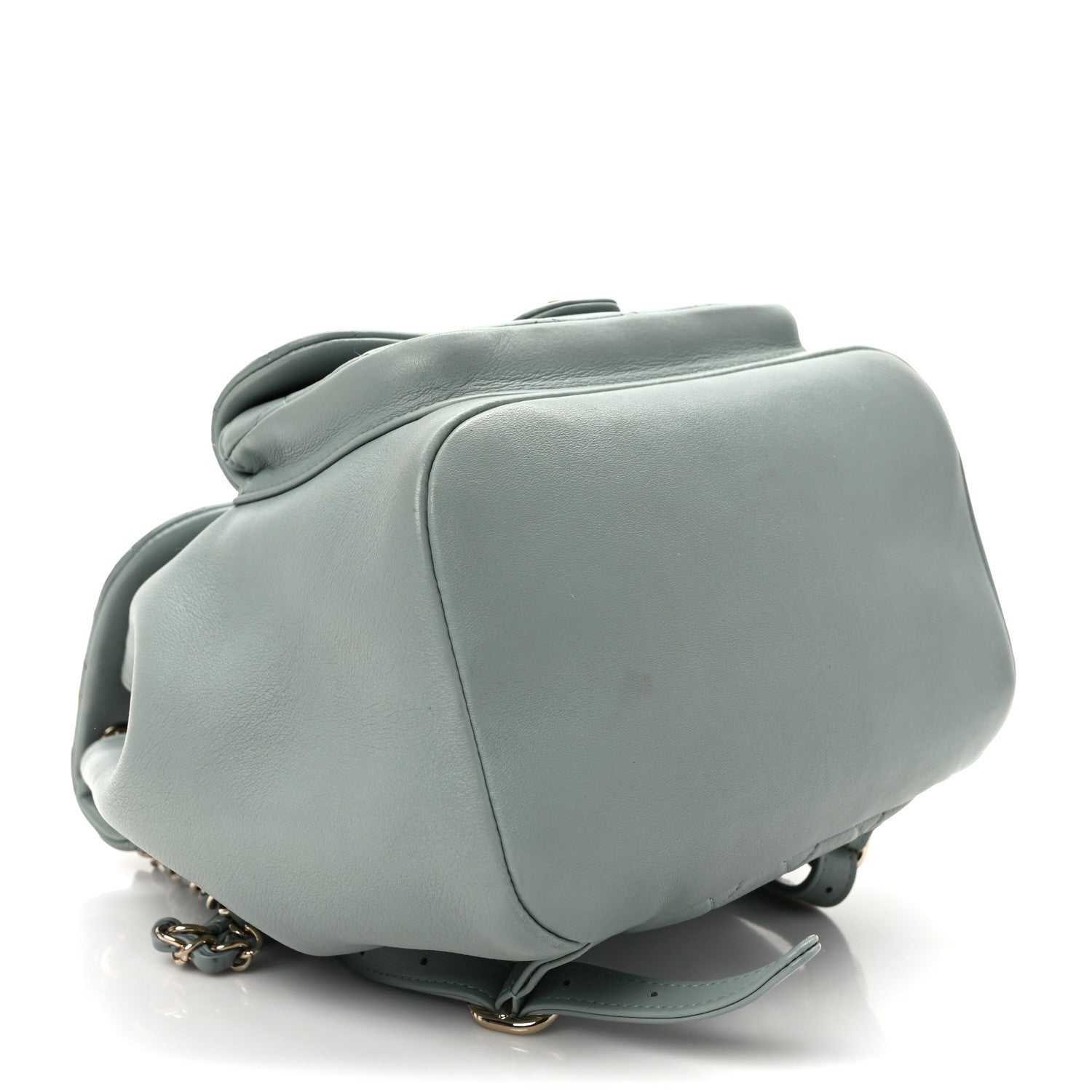 Chanel Lambskin Quilted Large Duma Drawstring Backpack Grey 4 of 11
