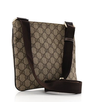 Gucci GG Supreme Monogram Small Flat Messenger Bag Dark Brown 3 of 10