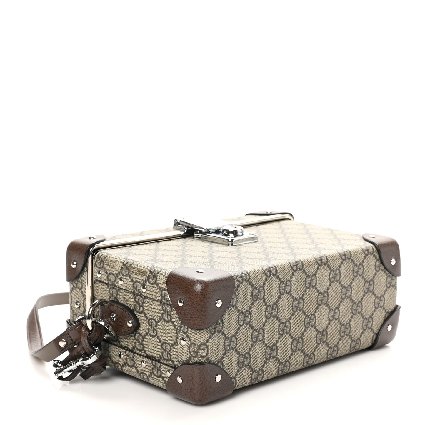 GG Supreme Monogram Globe-Trotter Beauty Case Brown