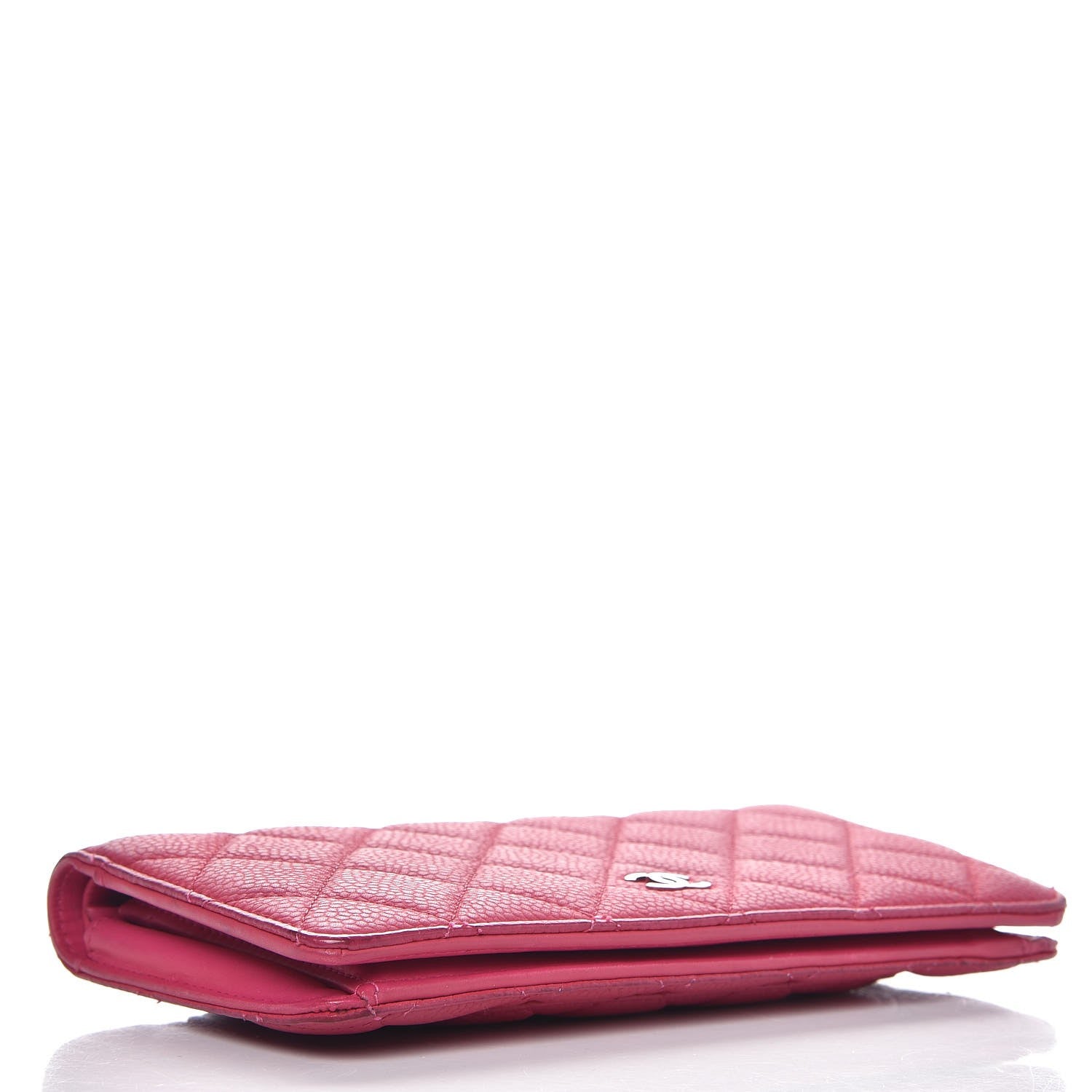 Chanel Iridescent Caviar Quilted Yen Wallet Pink 4 of 17