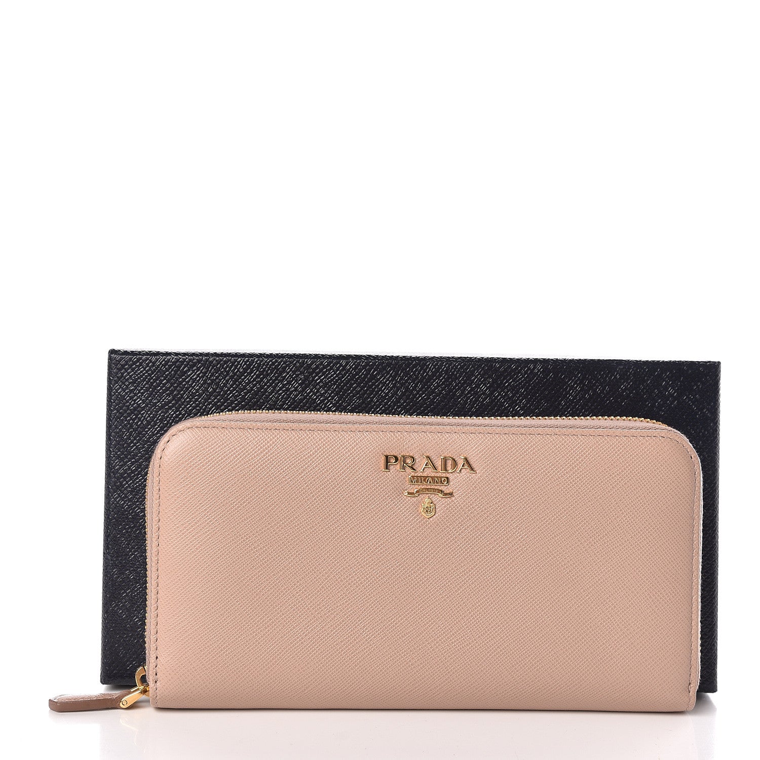 Prada Saffiano Metal Zip Around Wallet Cipria 8 of 8