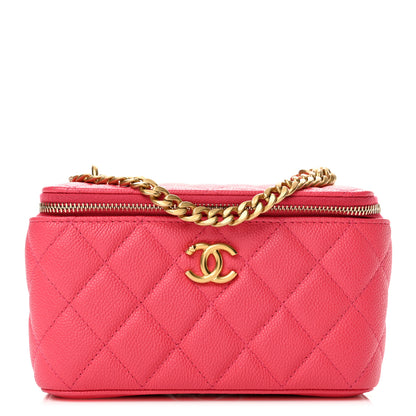 Chanel Caviar Quilted Sweetheart Vanity Case Pink 1 of 13