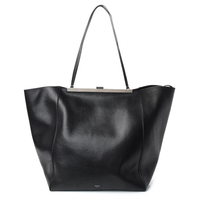Celine Calfskin Clasp Horizontal Cabas Black 1 of 9