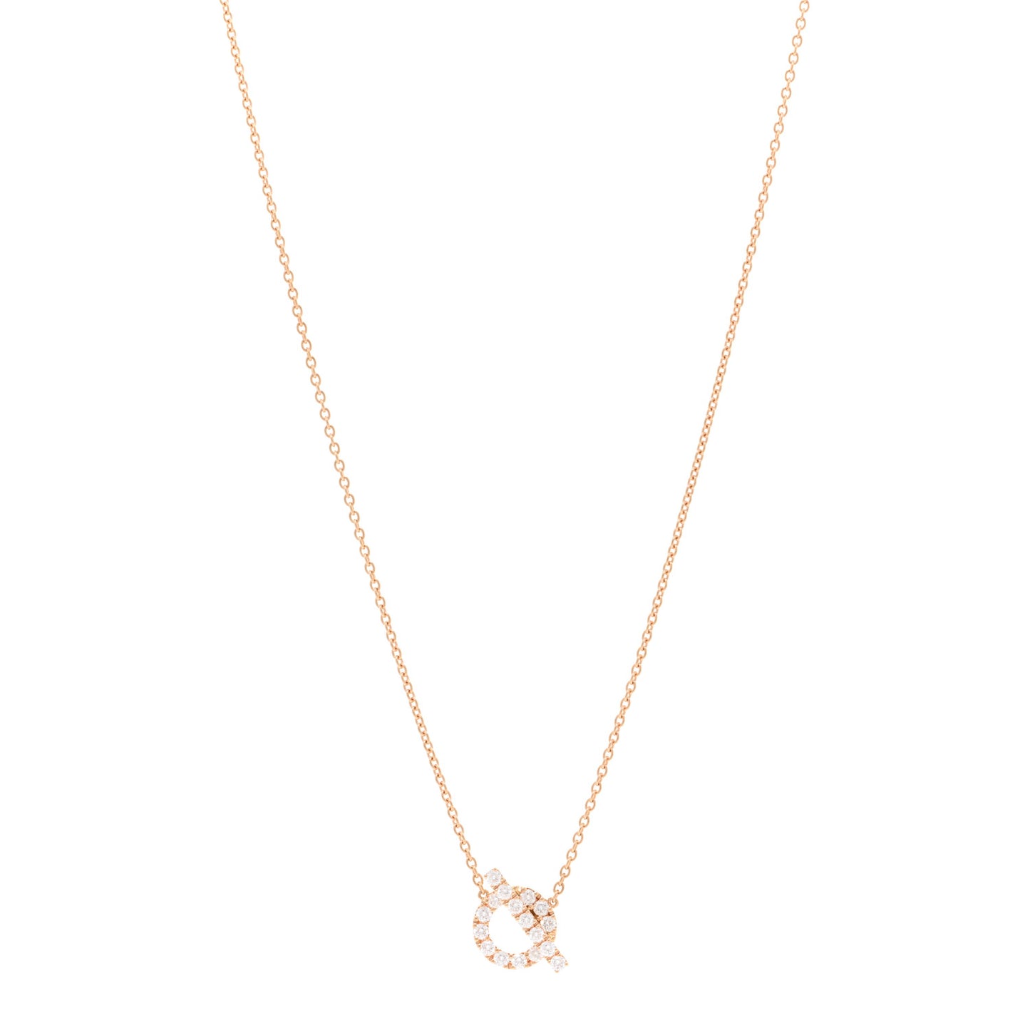 18K Rose Gold Diamond Finesse Pendant Necklace