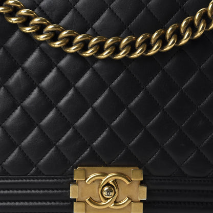 Chanel Lambskin Quilted New Medium Boy Flap Black 13 of 13