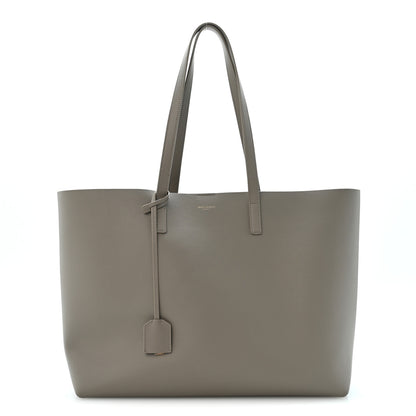 Saint Laurent Calfskin Large Shopping Tote Oyster Gray 1 of 12
