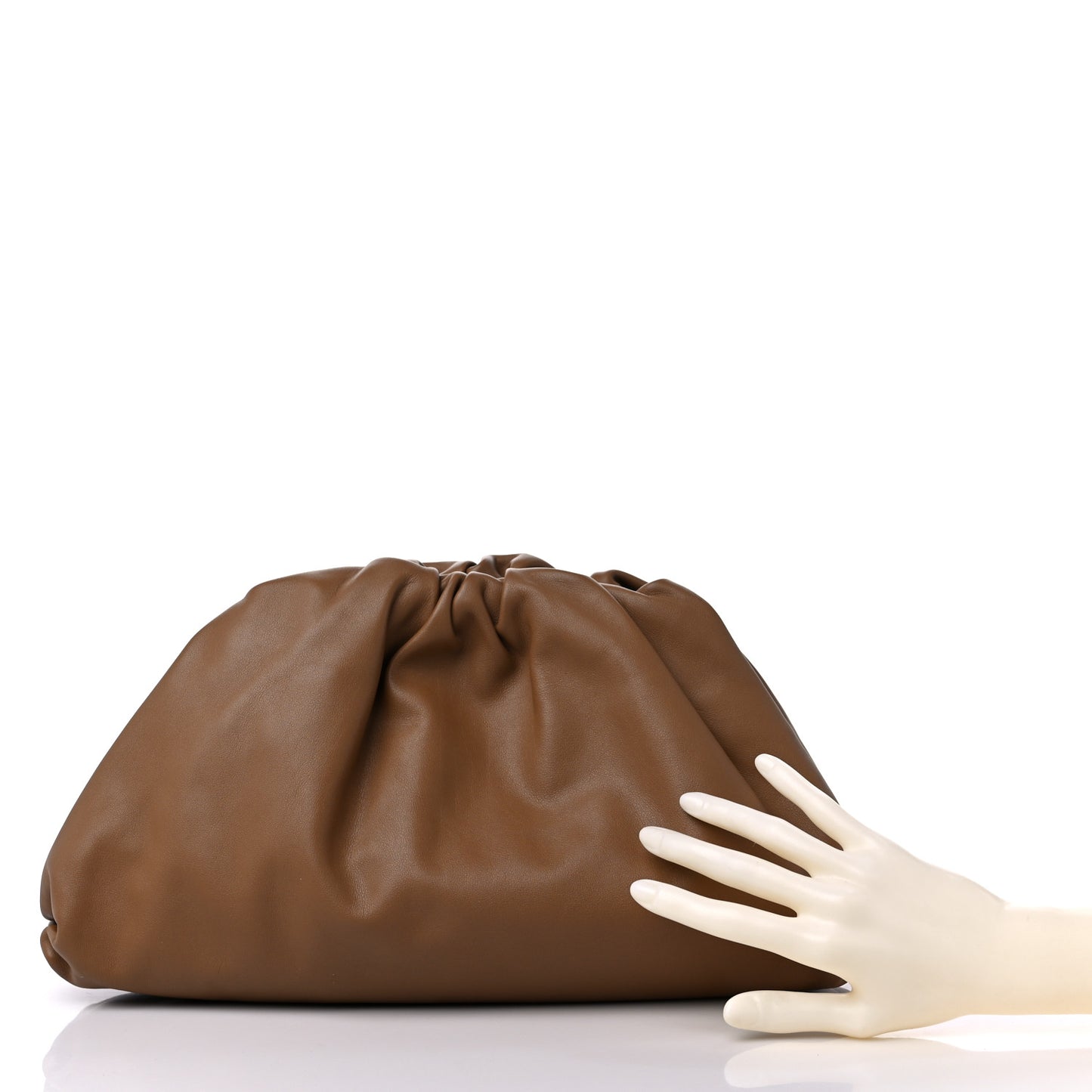 Smooth Butter Calf The Pouch Oversized Clutch Teak