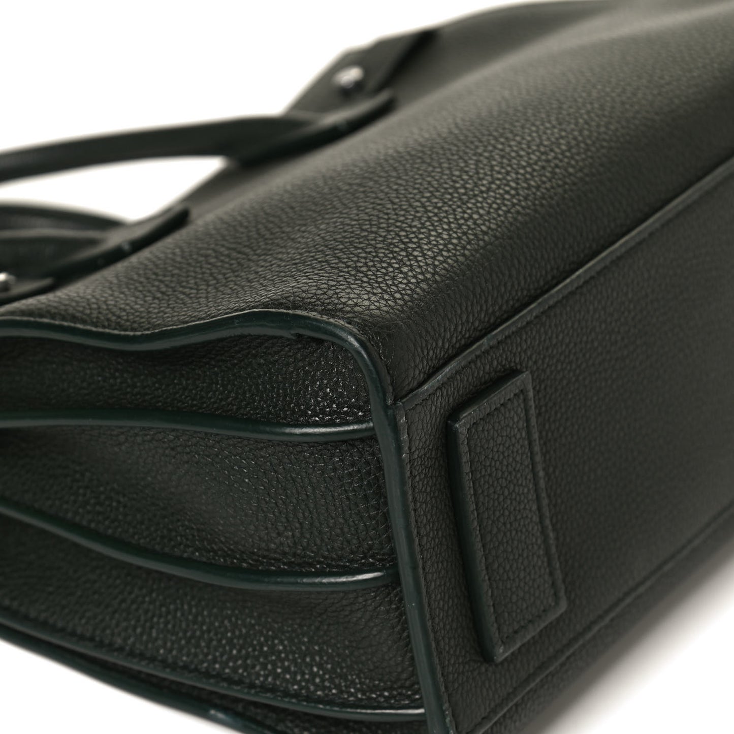 Grained Calfskin Baby Sac De Jour Souple Dark Green