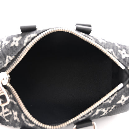 Louis Vuitton X NIGO Taurillon Monogram Denim Drip Keepall XS Black 5 of 12