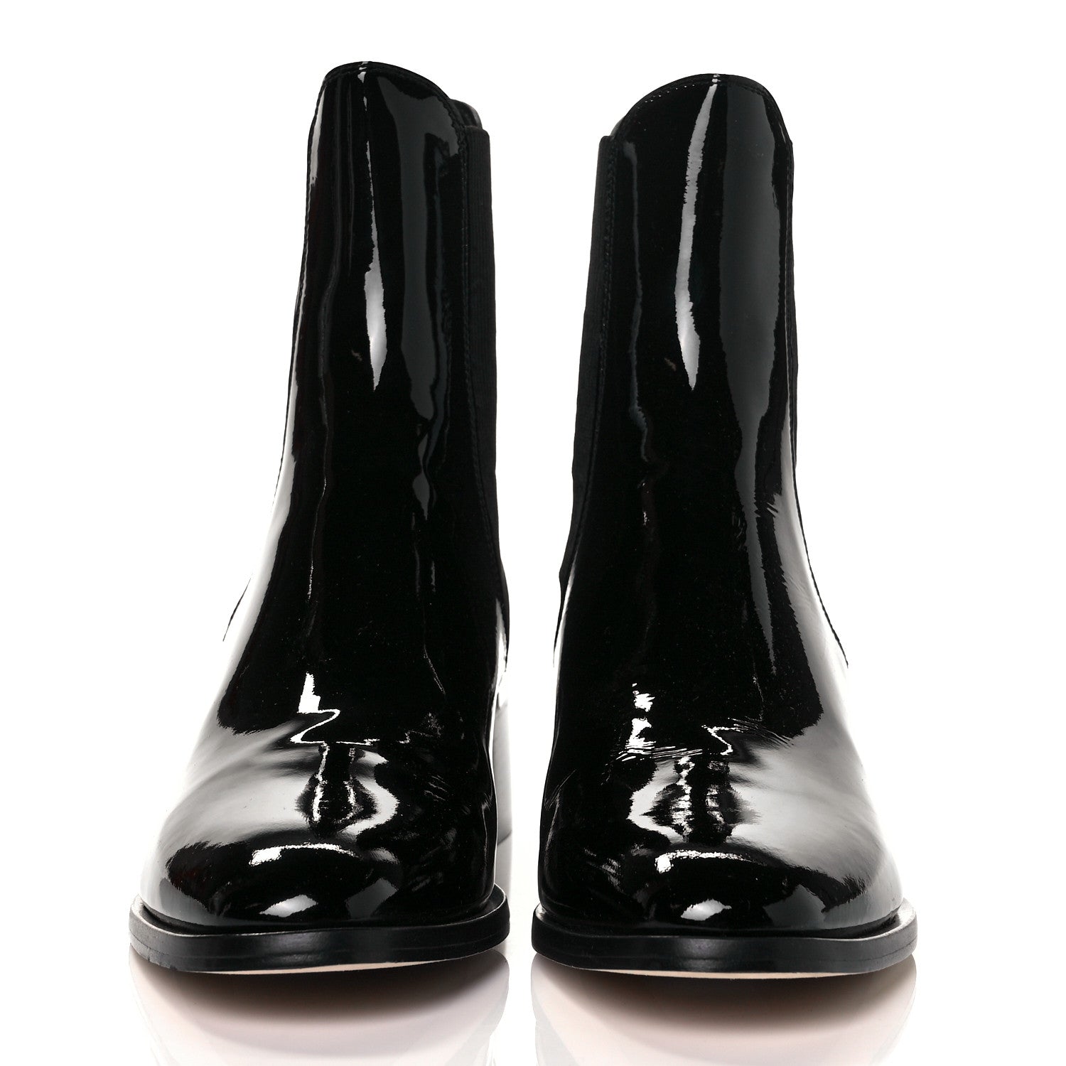 Jimmy Choo Shiny Nappa Rourke 45 Ankle Boots 41 Black 2 of 8