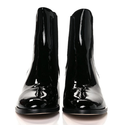 Jimmy Choo Shiny Nappa Rourke 45 Ankle Boots 41 Black 2 of 8