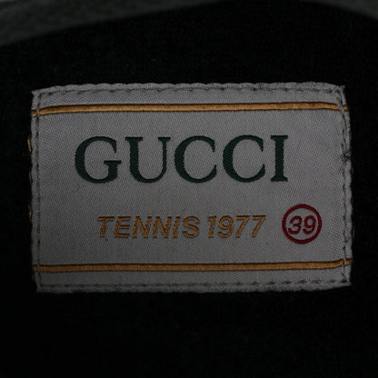 Gucci Denim Crystal GG Monogram Womens 1977 Platform Tennis Sneakers 39 Blue Black 7 of 9
