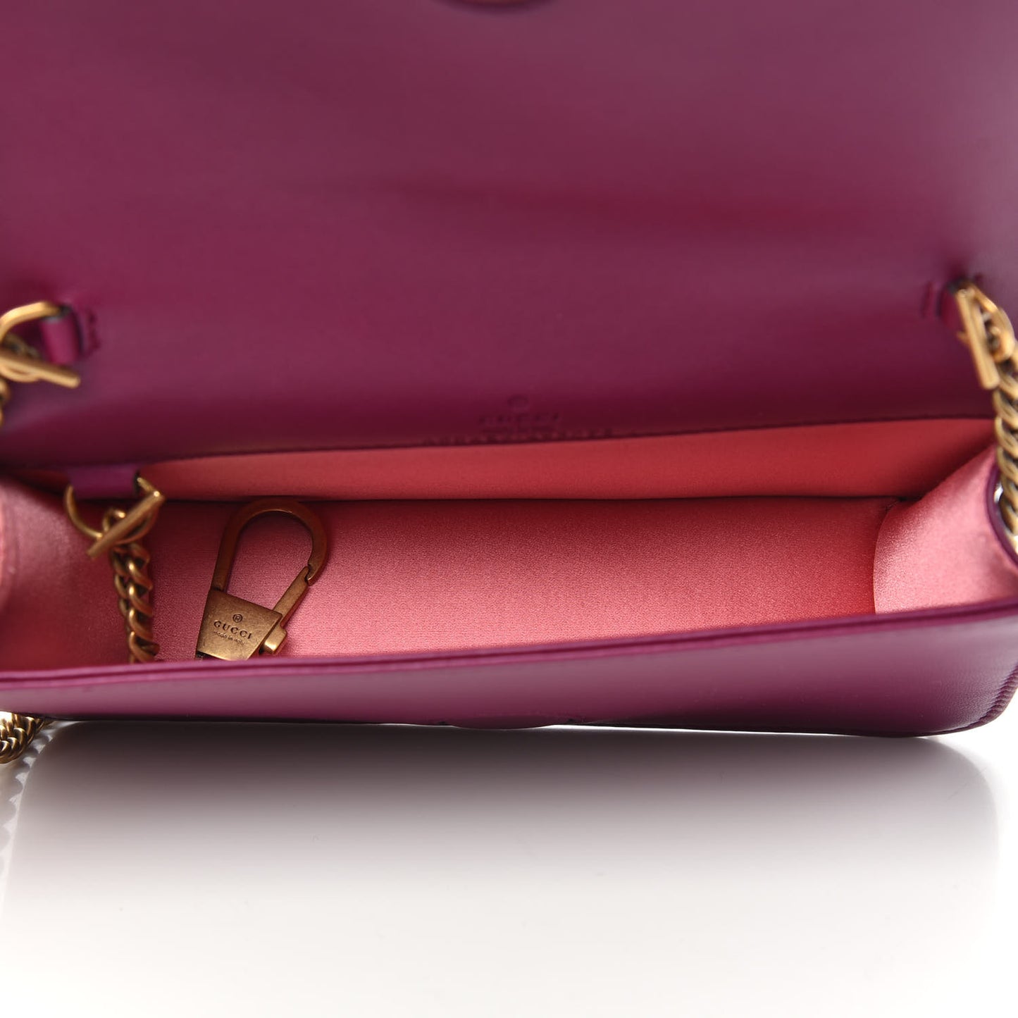 Velvet Matelasse GG Marmont Mini Bag Fuchsia Violet Cyclamen